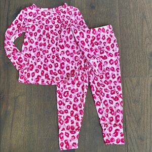 Posh Peanut Pink Leopard Pajamas